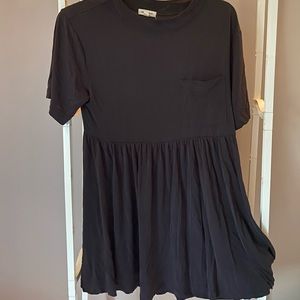 Grey Babydoll Mini Dress